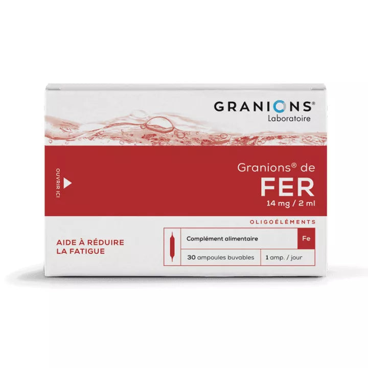 Granions Fer Ampoules Buvables 2 ml x30