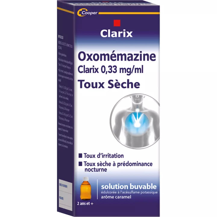Oxomémazine Cooper 0,33 mg/ml Sirop Toux Sèche Sans Sucre – 150 ml