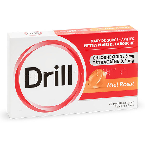 Drill Miel Rosat – 24 pastilles