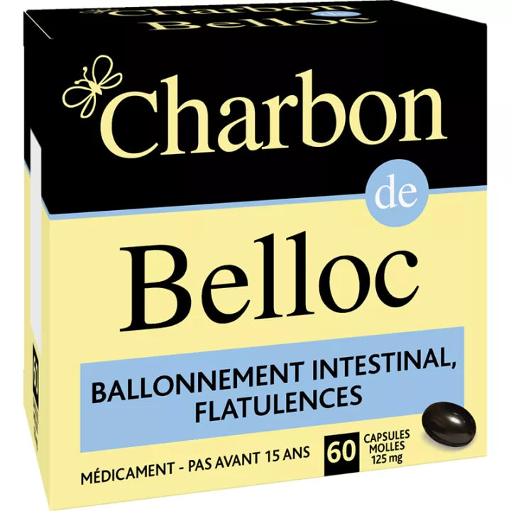 Charbon de Belloc 125 mg Capsules x60