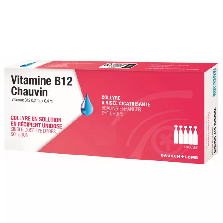 Vitamine B12 Chauvin 0,2 mg/0,4 ml Collyre x10 Unidoses