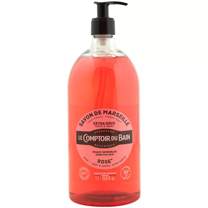 LCB Savon Liquide Rose Flacon 1 L