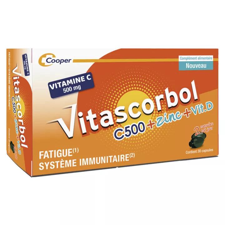Vitascorbol C 500 + Zinc Capsules x30