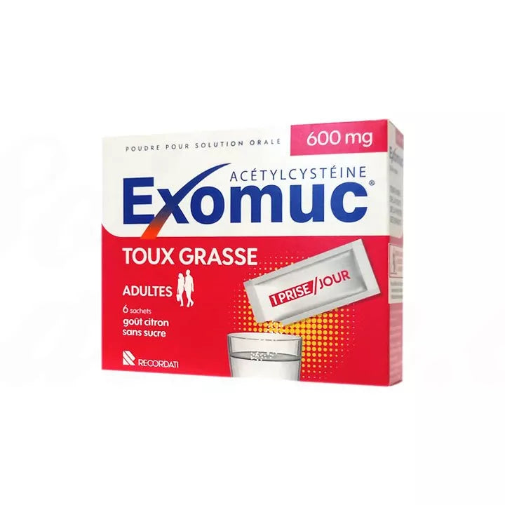 Exomuc 600 mg Poudre Orale Sachets x6