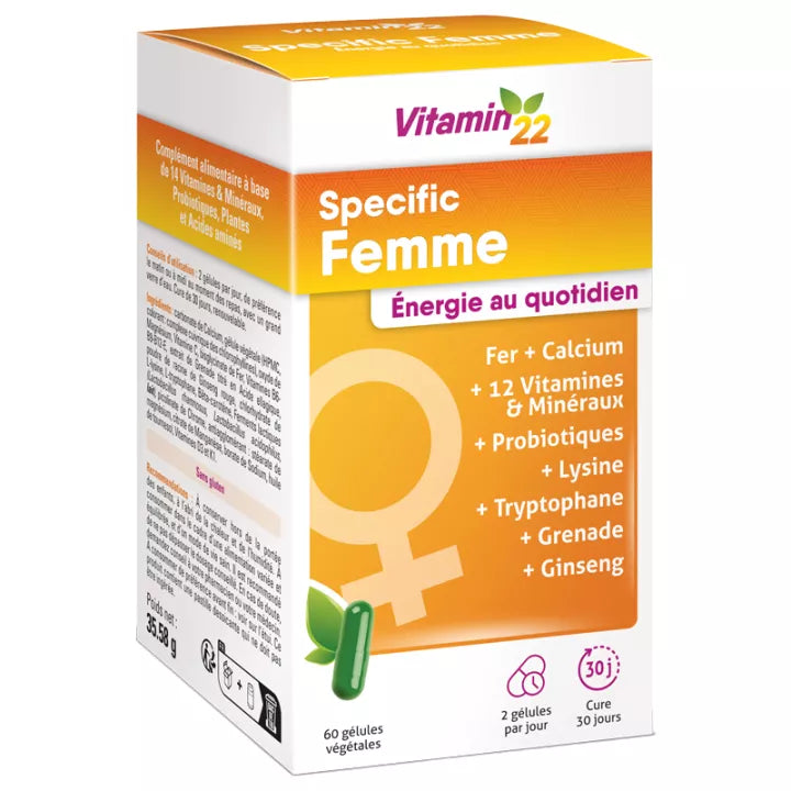 Vitamin'22 Spécial Femme Gélules x60