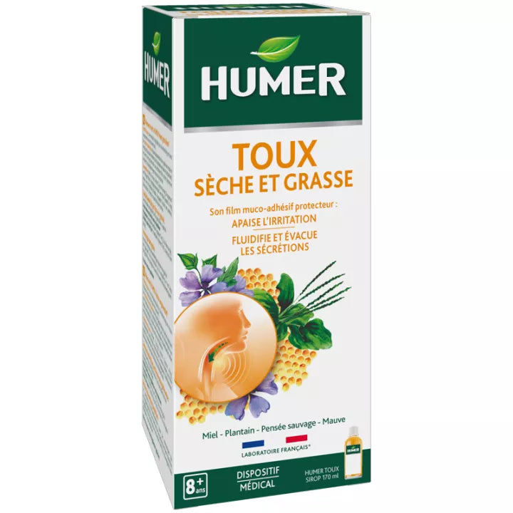 Humer Toux Miel, Plantain, Réglisse Sirop 170 ml