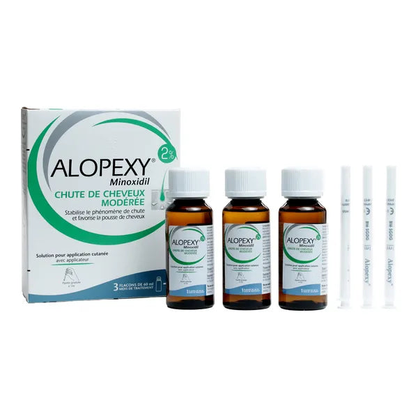 Alopexy 2 % Solution – 3 flacons de 60 ml