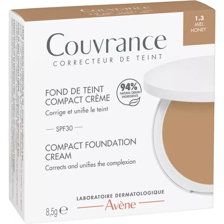 Avène Couvrance Fond de Teint Compact Crème Naturel 1.1 8,5 g