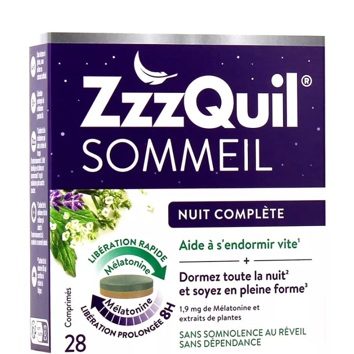 ZzzQuil Sommeil Nuit Complète Comprimés x28