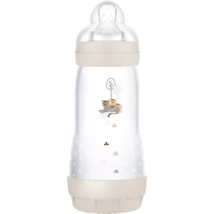 MAM Biberon Easy Start Anti-Colique T3 320 ml Lot de 2 Lilas et Sable