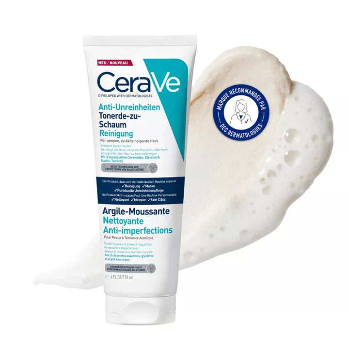 CeraVe Argile Moussante Nettoyante Tube 118 ml