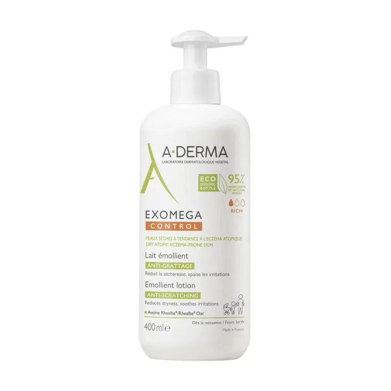 A-Derma Exomega Control Lait Émollient Flacon 400 ml
