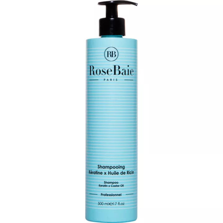 RoseBaie Shampooing Kératine & Huile de Ricin – 500 ml