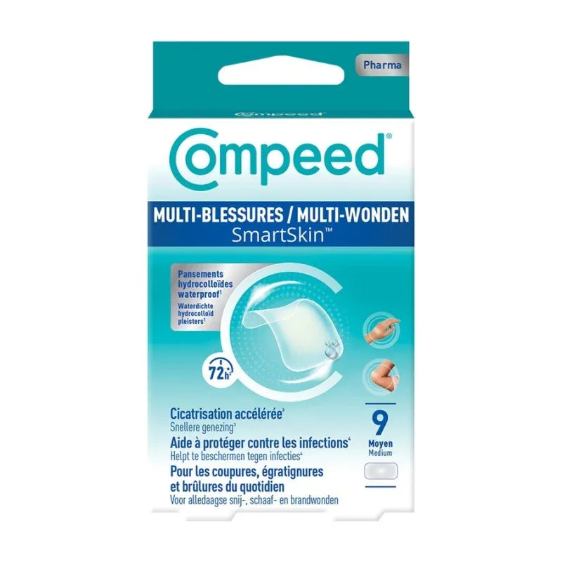 Compeed Multi-Blessure SmartSkin Pansements Moyen x9