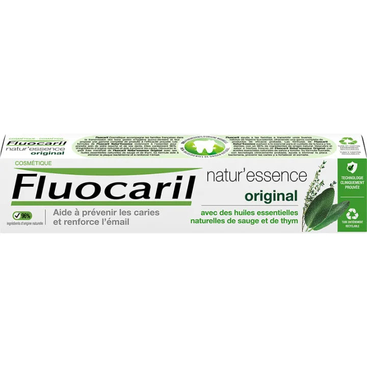 Fluocaril Natur'Essence 145 mg Dentifrice Protection Complète 2 x 75 ml