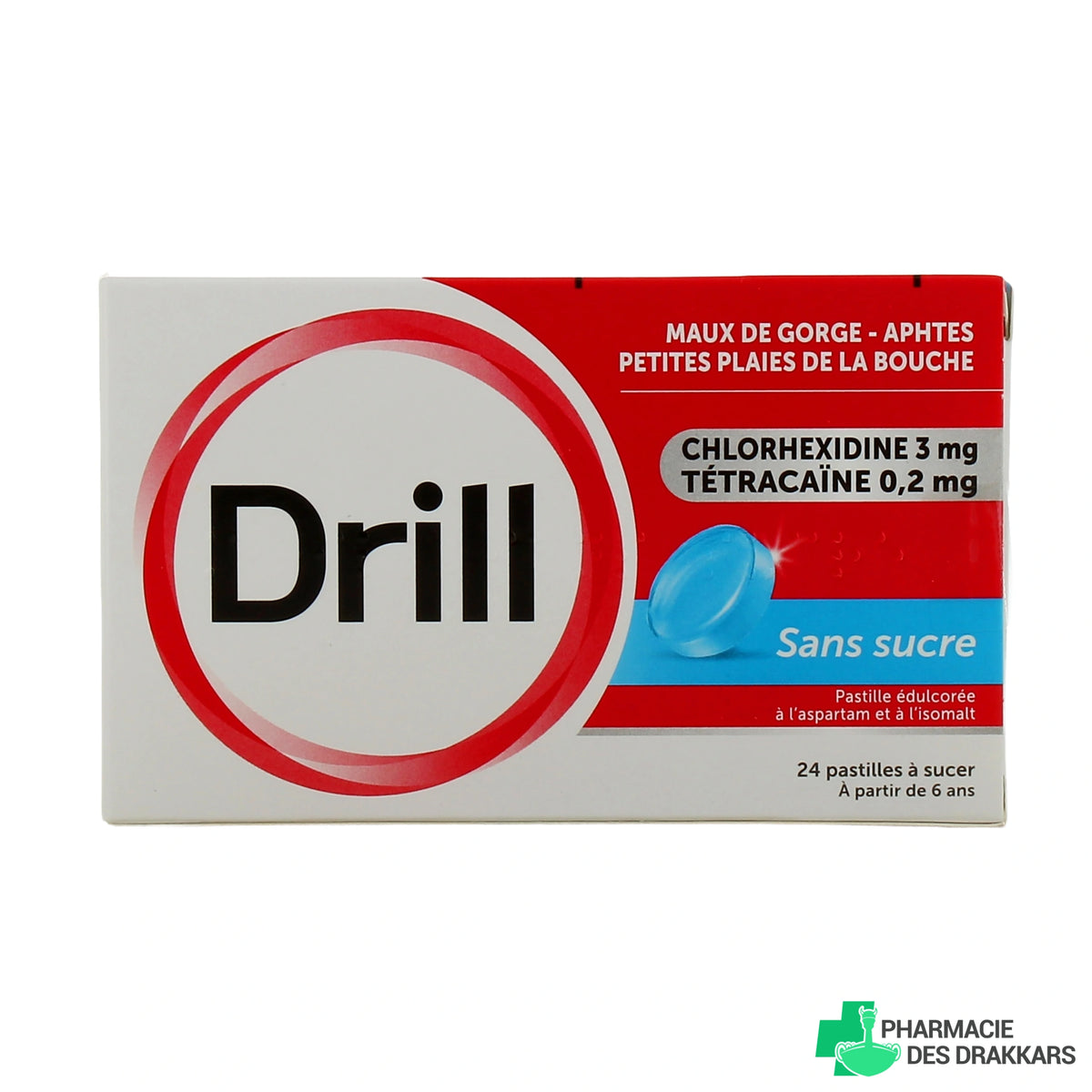 Drill Pastilles à sucer Sans Sucre – 24 pastilles
