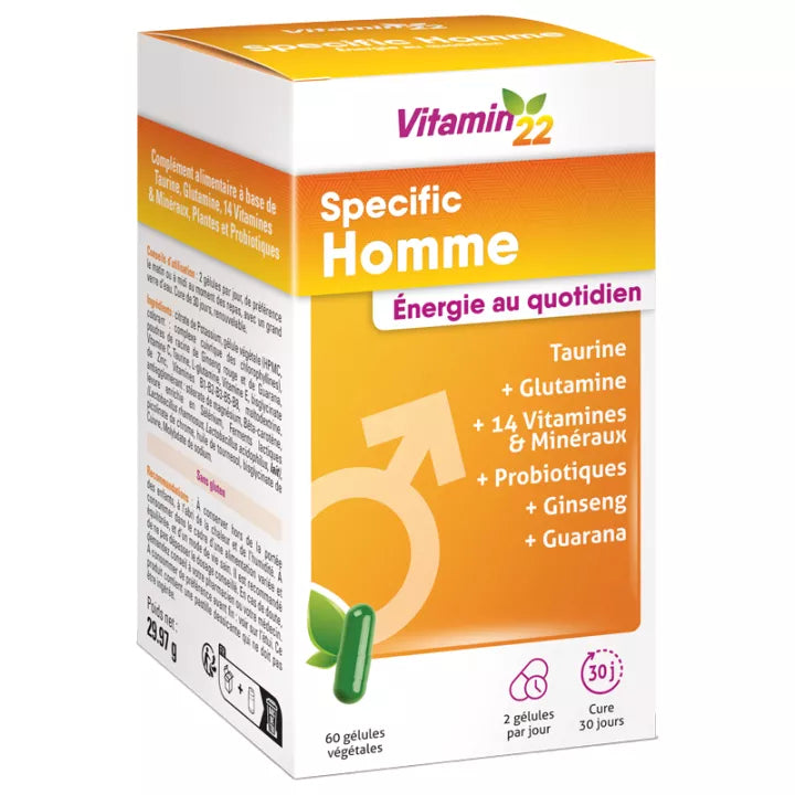 Vitamin'22 Spécial Homme Gélules x60