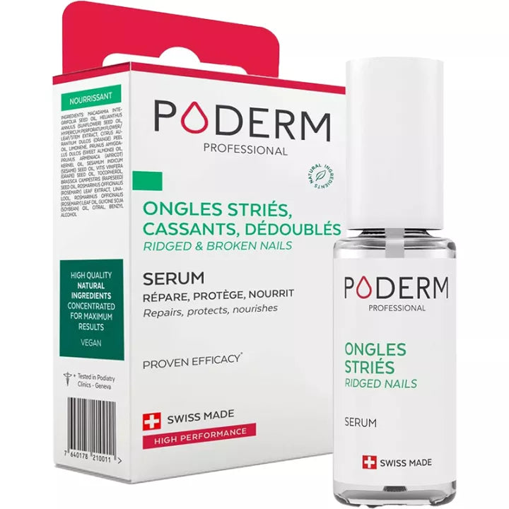 Poderm Huile Nourrissante Ongles Striés 8 ml