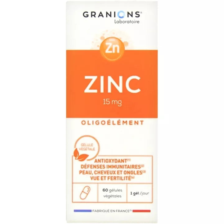 Granions Zinc 15 mg Gélules 2 x 60