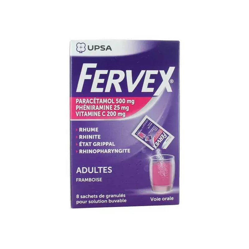 FERVEX ADULTES FRAMBOISE SACH 8