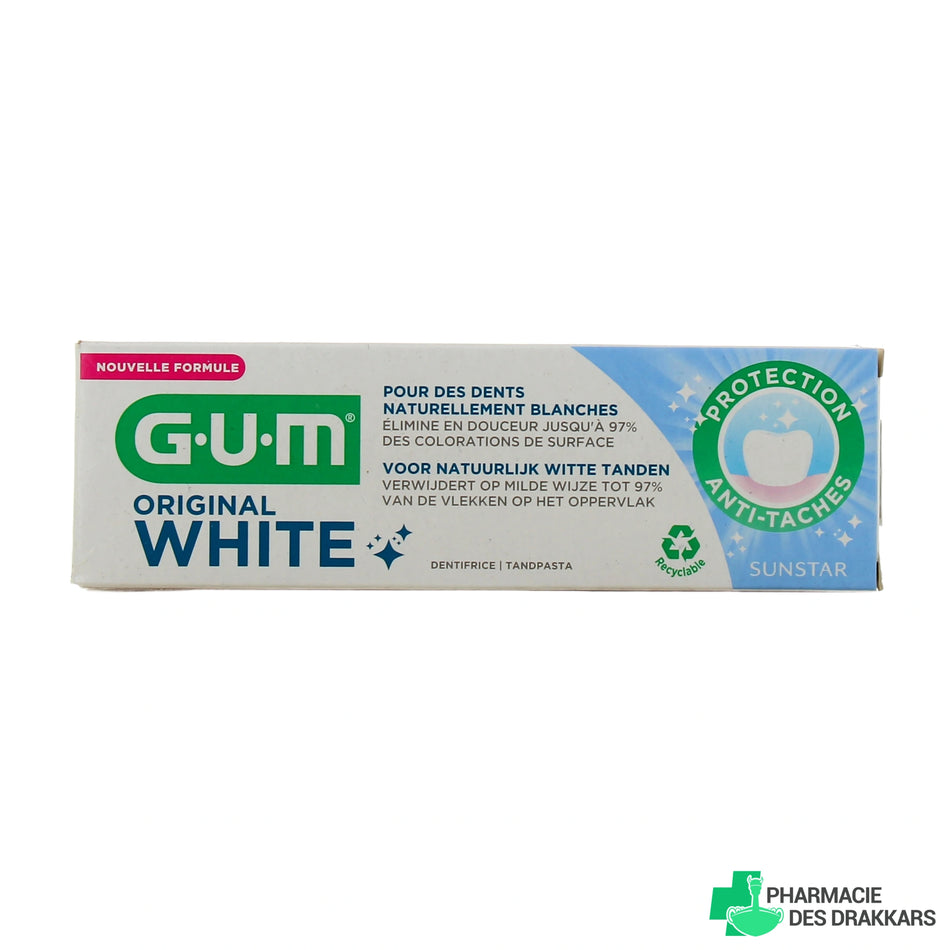 GUM Original White Dentifrice Blancheur 1745 – 75 ml