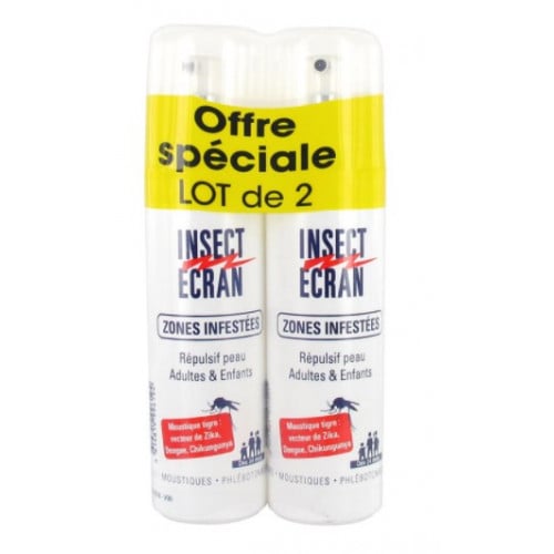 Insect Écran Anti-Moustiques Zones Infestées – Lot de 2 x 100 ml