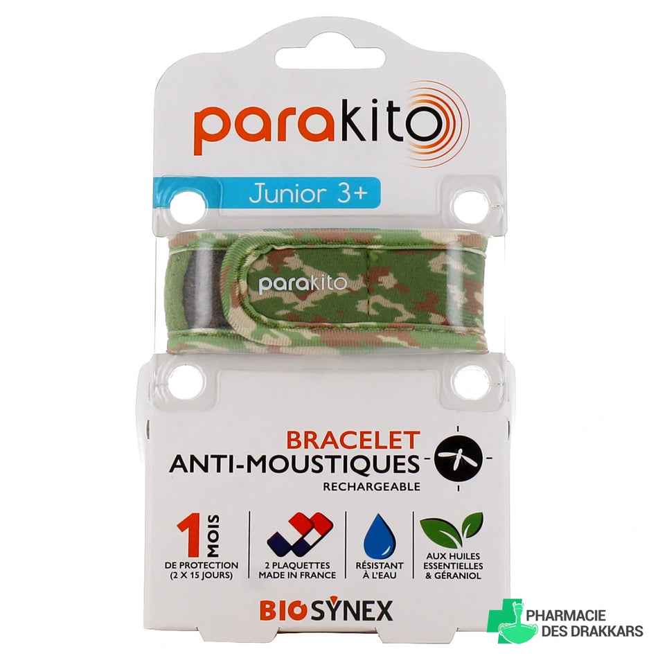 Parakito Bracelet Anti-Moustiques Rechargeable Junior Camouflage