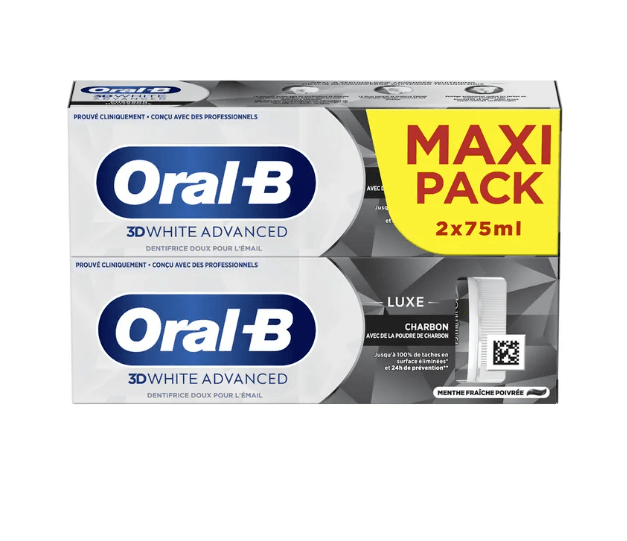Oral-B 3D White Advance Luxe Charbon 75 ml