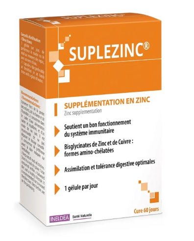 Ineldea Suplezinc Supplément Zinc Gélules x60