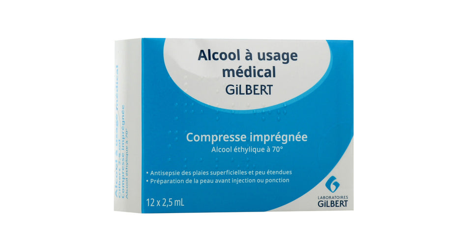 Alcool Médical Gilbert Compresses 2,5 ml x12