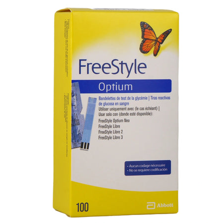 Abbott FreeStyle Optium Électrodes de Glycémie – x100