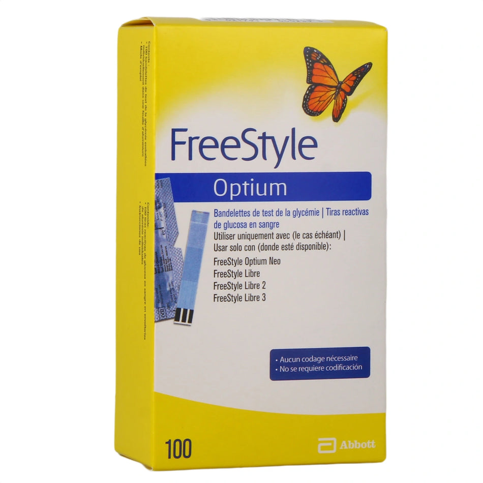 Abbott FreeStyle Optium Électrodes de Glycémie – x100