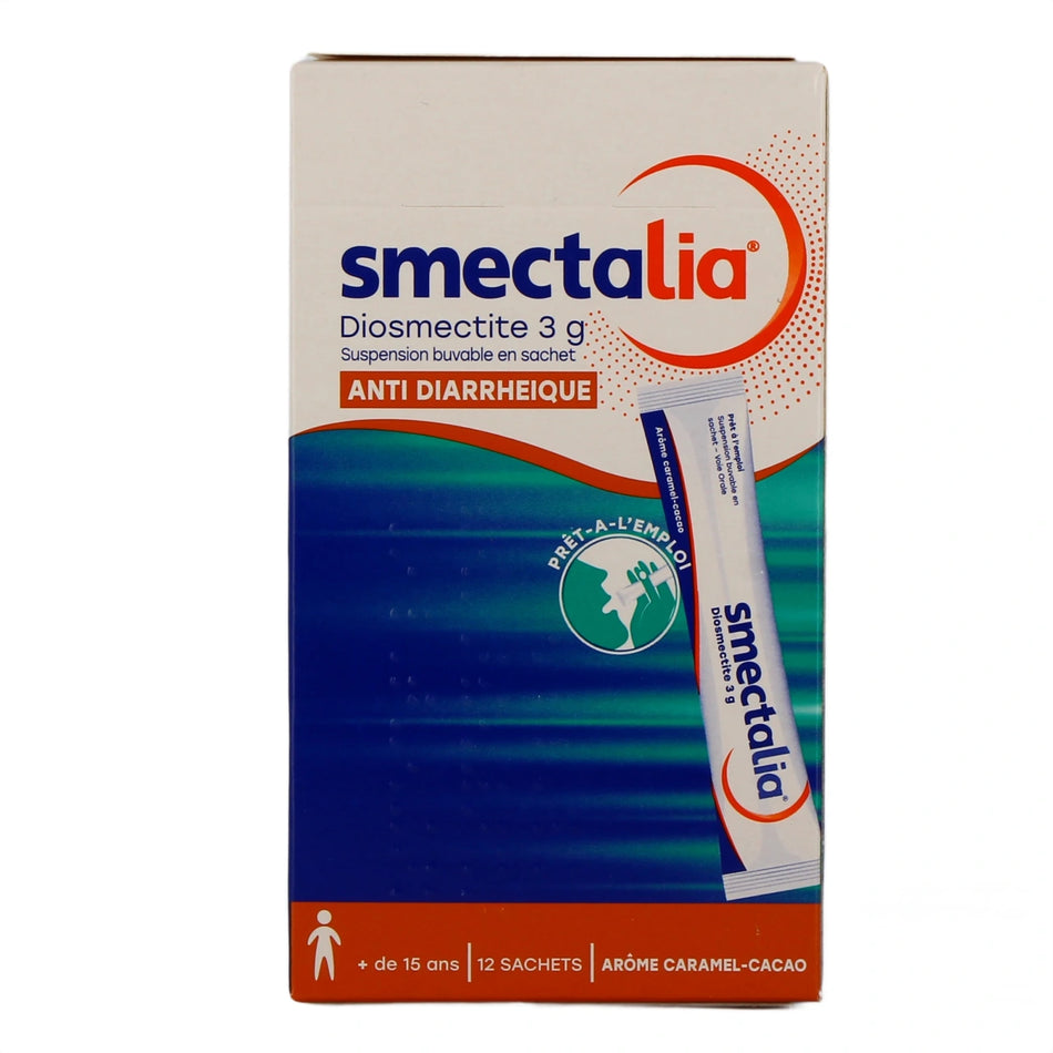 Smectalia 3 g Diarrhée Aiguë – 12 Sachets Caramel Cacao
