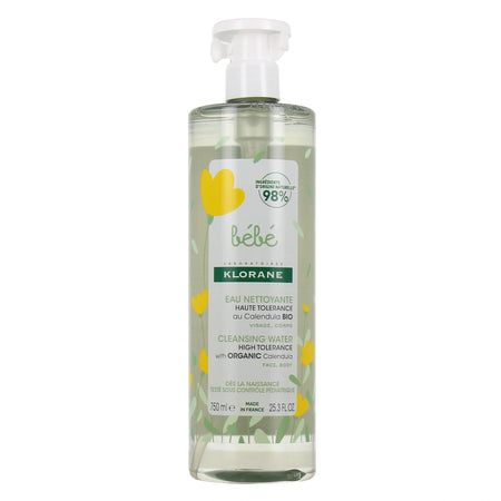 Klorane Bébé Eau Nettoyante Sans Rinçage au Calendula – 750 ml
