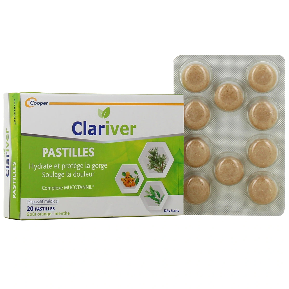Clariver Pastilles Maux de Gorge – 20 Pastilles