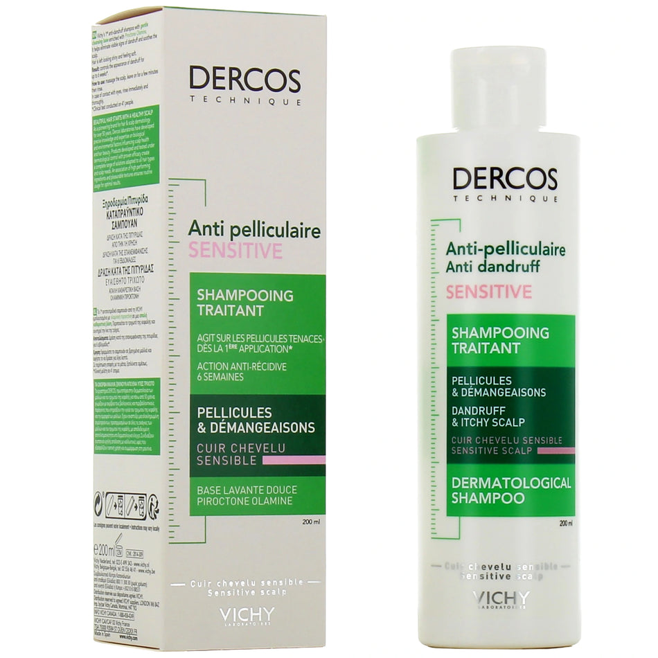 Vichy Dercos Shampooing Anti-Pelliculaire Cuir Chevelu Sensible – 200 ml