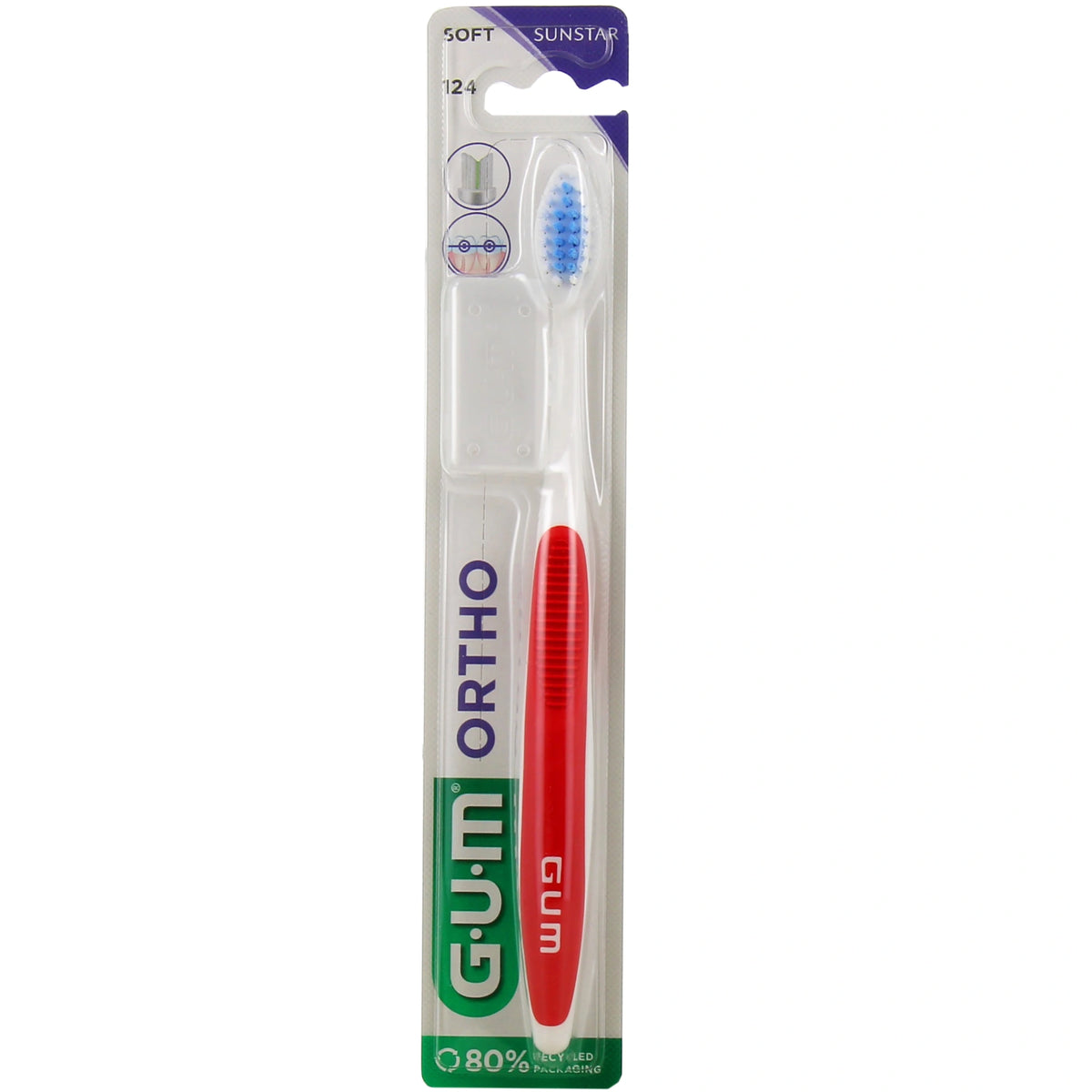 GUM Ortho 124 Brosse à Dents Orthodontique