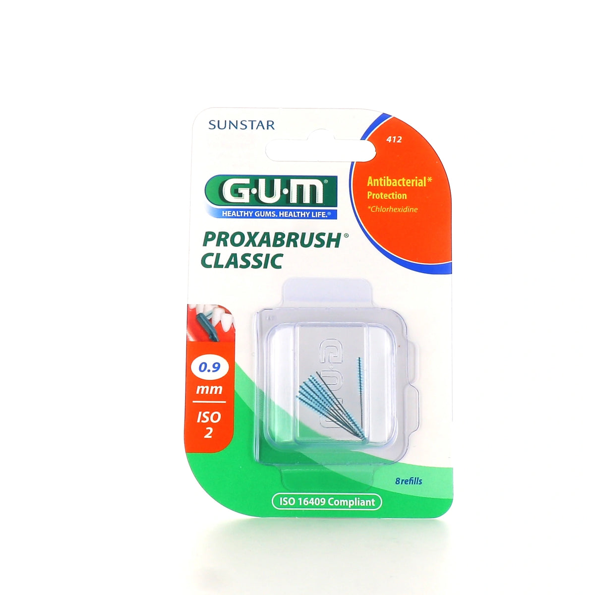 GUM Proxabrush Classic 614 Recharges Brossettes 1,6 mm – 8 brossettes
