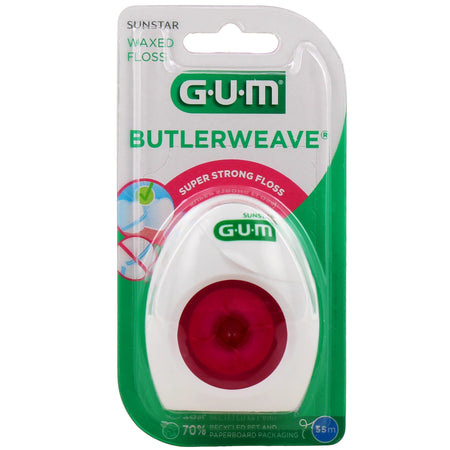GUM ButlerWeave Fil Dentaire Ciré Mentholé 1855