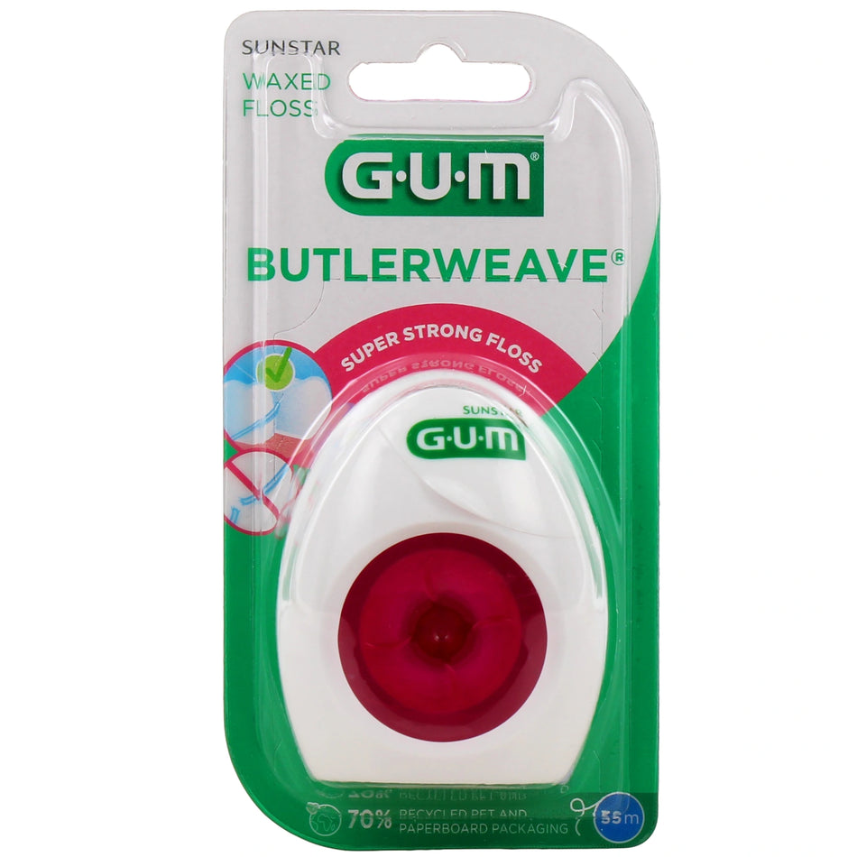 GUM ButlerWeave Fil Dentaire Ciré Mentholé 1855