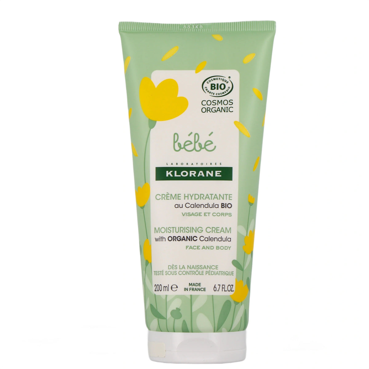 Klorane Bébé Crème Hydratante Bio au Calendula – 200 ml