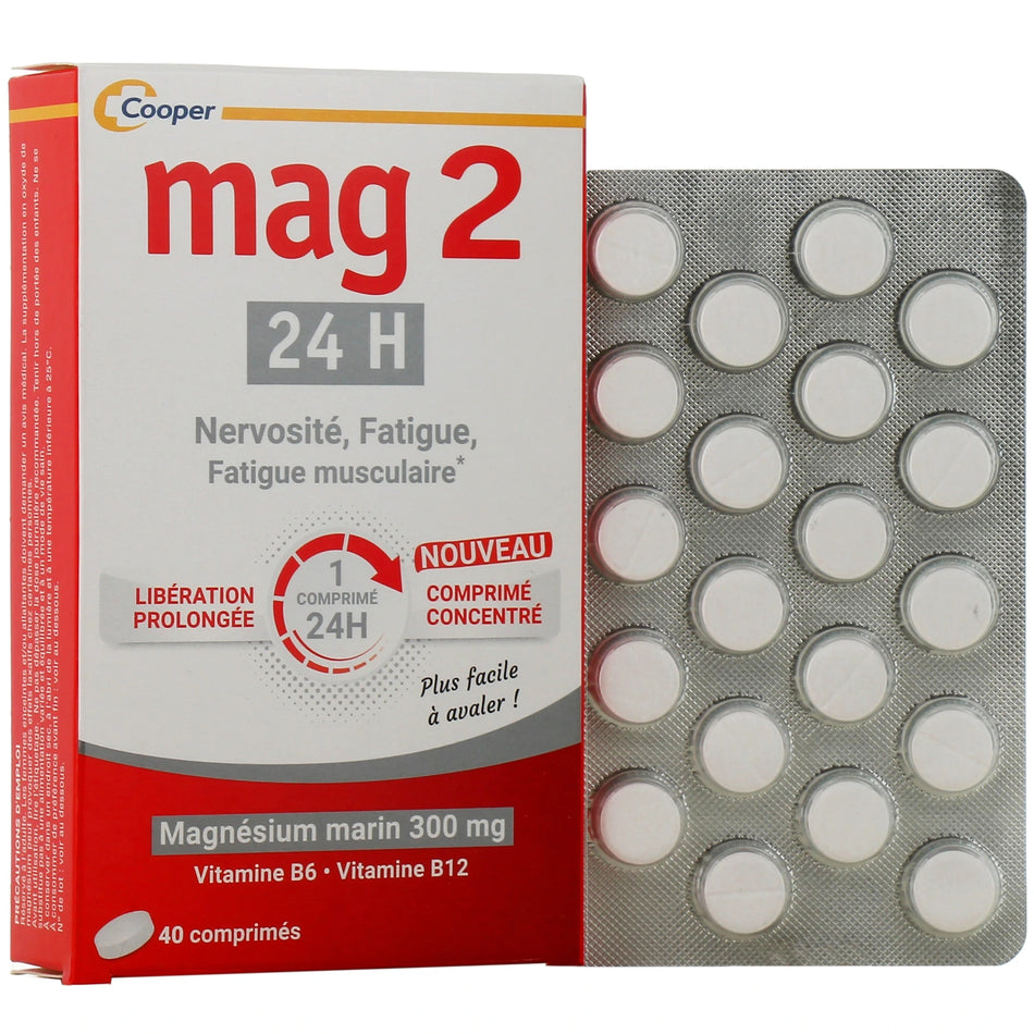 Mag 2 24H – Lot de 2 x 40 Comprimés
